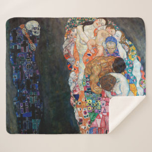 Cobertor Sherpa Morte e Vida Gustav Klimt