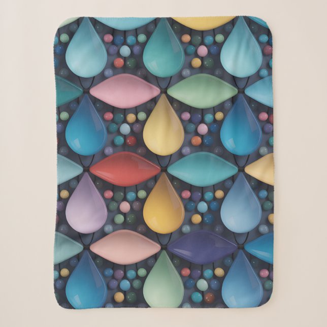Cobertor Sherpa Mosaico Tirta Drop (Frente)