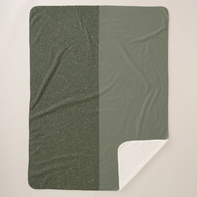 Cobertor Sherpa Moss Green Split Sherpa Blanket (Frente)