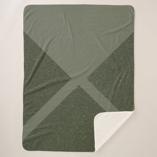 Cobertor Sherpa Moss Green Split Sherpa Blanket (Frente)