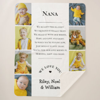 Cobertor Sherpa Mother's Day Grandma Grammy Nana from Grandkids