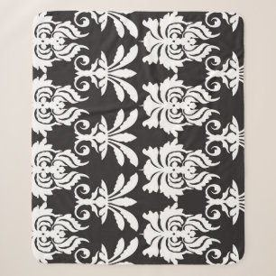 Cobertor Sherpa Motifs do Ventilador Elegante no Ouro Art Deco.