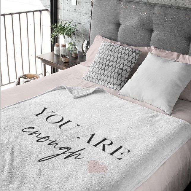 Cobertor Sherpa Motivação Positiva Você Já É Suficiente (Criador carregado)