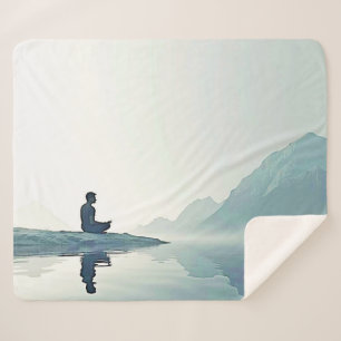 Cobertor Sherpa Mountain Zen Design de Meditação Pacífica