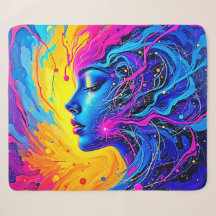 Mulher Abstrato de Dreamy Colorful