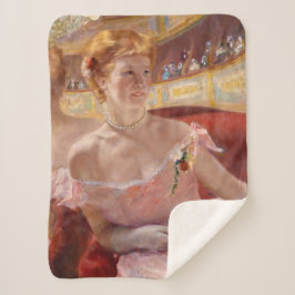 Cobertor Sherpa Mulher Americana com Colar Pérola e Vestido Rosa