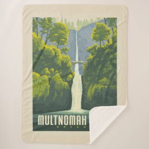 Cobertor Sherpa Multnomah Falls Oregon