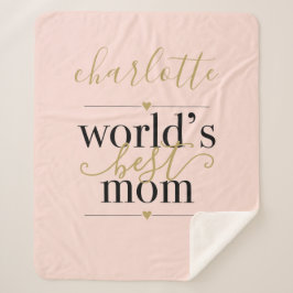 Cobertor Sherpa Mundos Dourados e Cor-de-Rosa Personalizados Melho