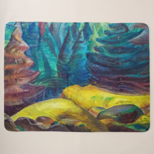 Cobertor Sherpa Musgo Amarelo   Emily Carr  