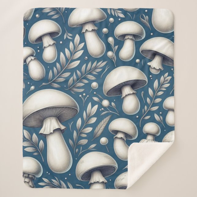 Cobertor Sherpa Mushroom Meadow (Frente)