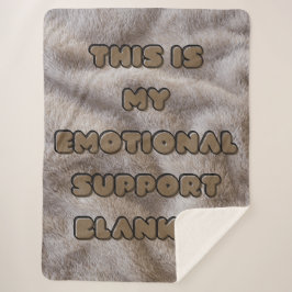 Cobertor Sherpa My Emotional Support Blanket - Fuzzy Brown -Sherpa
