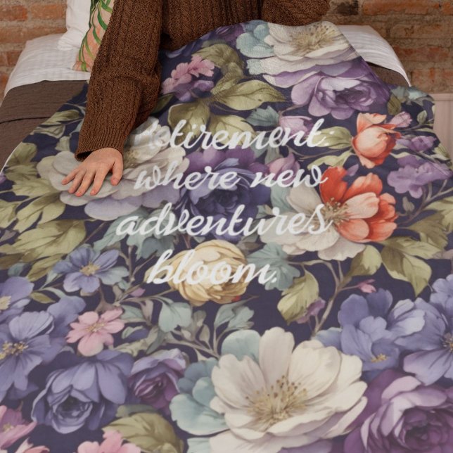 Cobertor Sherpa Mystic Flowers Custom Retirement Oferece presentes (Mystic Flowers Custom Retirement Gifts for Her Mom)