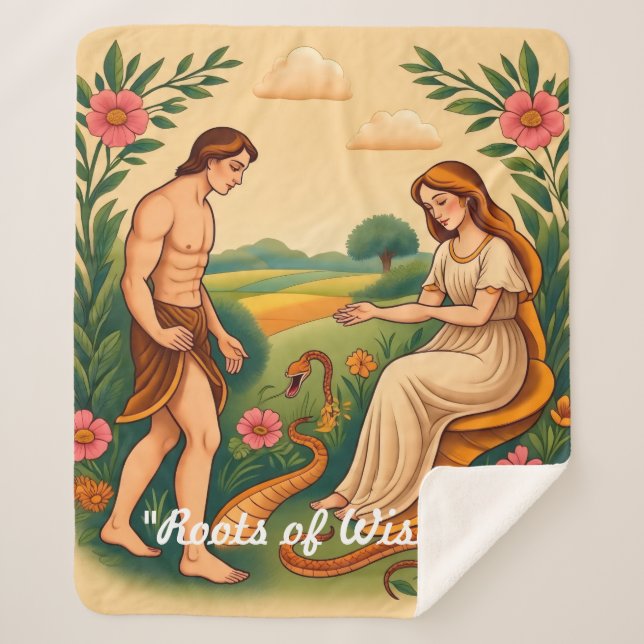 Cobertor Sherpa "Mythical Eden Bloom" (Frente)