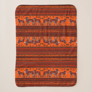 Cobertor Sherpa Na moda africano contemporâneo Lions Sherpa Blanke