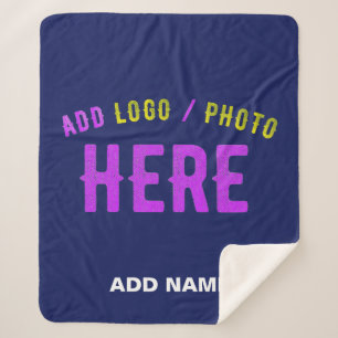 COBERTOR SHERPA NA MODA MODERNO PERSONALIZADO MARINHO AZUL VERIFIC