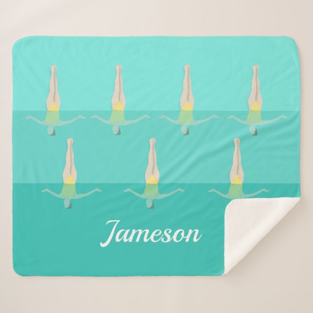 Cobertor Sherpa Nadação Artística (Frente (Horizontal))