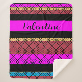 Cobertor Sherpa Namorados Rastreado Cozy Romântico Boho