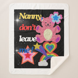 Cobertor Sherpa Nanny, não me deixe!