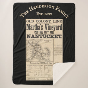 Cobertor Sherpa Nantucket Martha’s Vineyard 1893 Ferrovia Old Colo