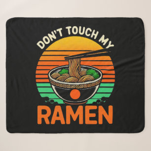 Cobertor Sherpa Não Toque Amante de Ramen