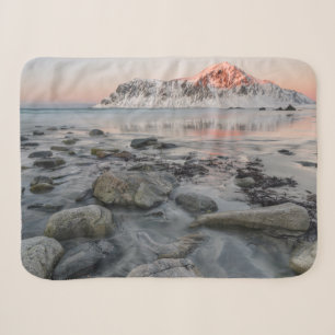 Cobertor Sherpa Nascer do sol Flakstad e Praia Skagsanden