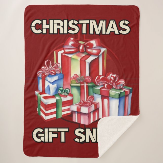 Cobertor Sherpa Natal, atirador, presente, exército (Frente)