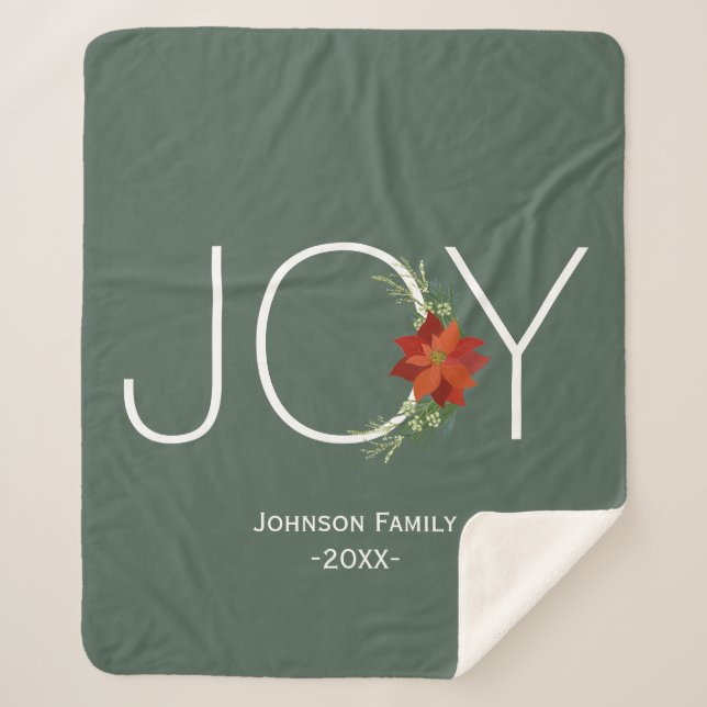 Cobertor Sherpa Natal de Natal de Férias Vermelhas Modernas (Frente)