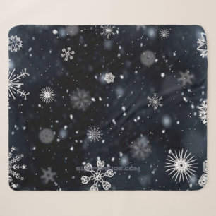 Cobertor Sherpa Natal mágico e pacífico de inverno do SlipperyJoe