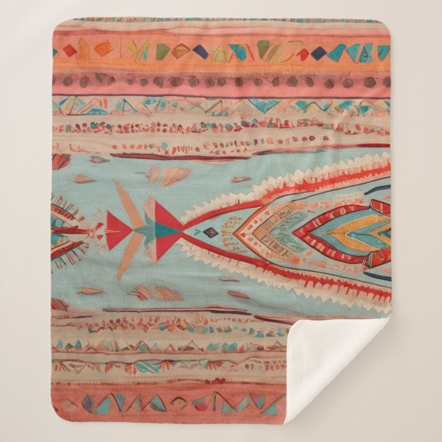 Cobertor Sherpa Native America Pattern (Frente)