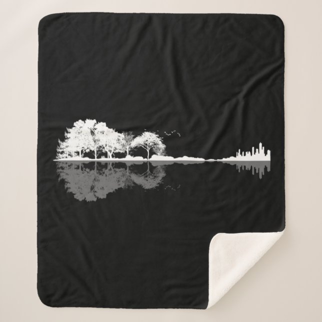 Cobertor Sherpa Nature Guitar (Frente)