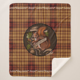Cobertor Sherpa Nature Nut Squirrel Sherpa Blanket