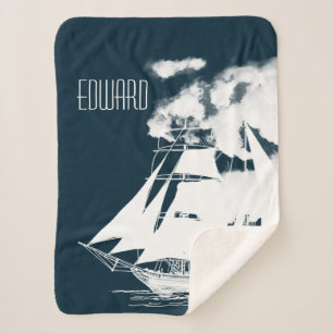 Cobertor Sherpa Náutico para navio alto e nuvens