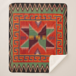 COBERTOR SHERPA NAVAJO INDIAN 1800S HORSE SADDLE BLANKET SHERPA