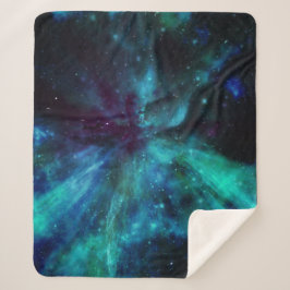 Cobertor Sherpa Nebulosa Turquesa e Roxa