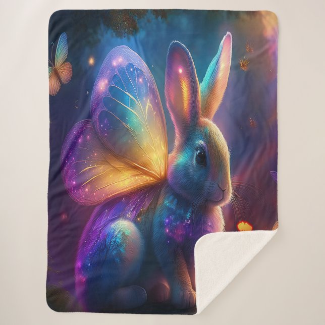 Cobertor Sherpa Neon Bunny (Frente)