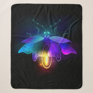 Cobertor Sherpa Neon Firefly a preto