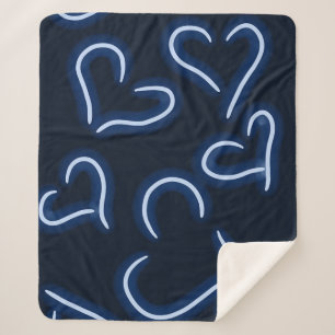 Cobertor Sherpa Neon Hearts Blue