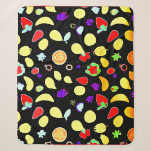 Cobertor Sherpa Neon Tropic Fruta Burst
