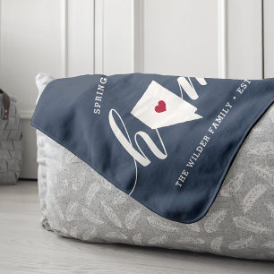 Cobertor Sherpa Nevada Home State Personalized