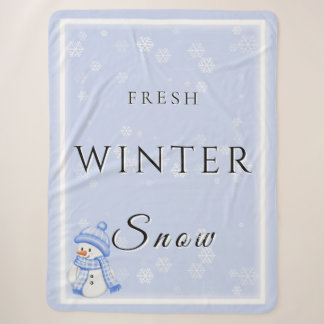 Cobertor Sherpa Neve fresca de inverno com neve e neve