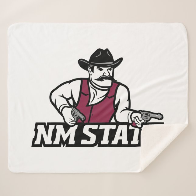 Cobertor Sherpa New Mexico State Aggies (Frente (Horizontal))