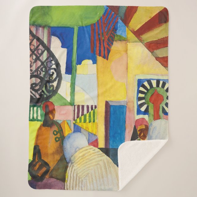 Cobertor Sherpa No Bazar | Auguste Macke | (Frente)