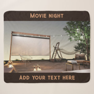 Cobertor Sherpa Noite Aconchegante de Cinema ao Ar Livre