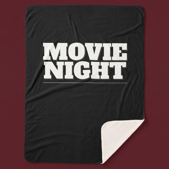Cobertor Sherpa Noite de Filme (Criador carregado)
