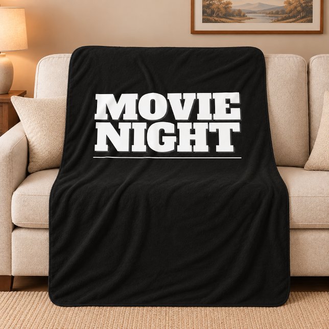 Cobertor Sherpa Noite de Filme (Criador carregado)