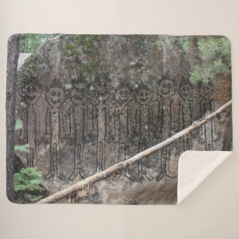 Cobertor Sherpa Noite dos Gigantes Caminhando Petroglicph