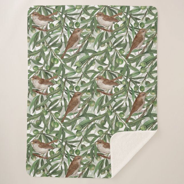 Cobertor Sherpa Noites na oliveira (Frente)