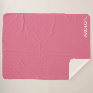 Cobertor Sherpa Nome cor-de-rosa da cor do Axolotl