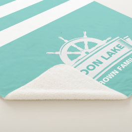 Cobertor Sherpa Nome da Família de Férias do Lago House