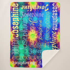 Cobertor Sherpa Nome da Galáxia Sunburst Supernova Tie-dye